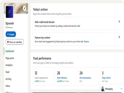 LinkedIn page